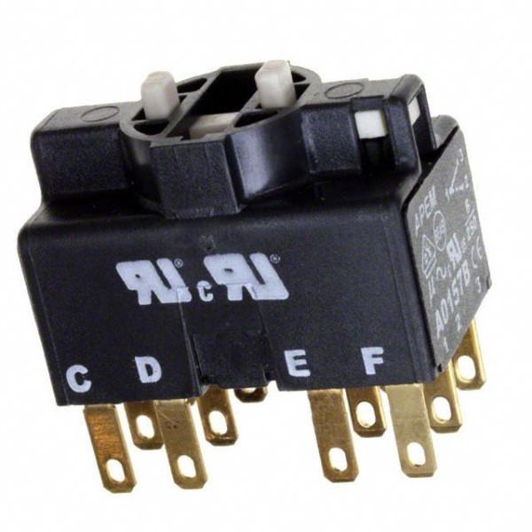 APEM Inc. A0153B Configurable Contact Block - 4NO/4NC - 6A - 250VAC - Maintai... - Picture 1 of 1