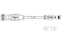 TE Connectivity / AMP Brand 1487598-2 CABLE ASSEMBLY  USB A TYPE TO USB B TYPE - Picture 1 of 1