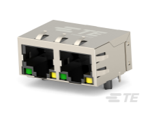 TE Connectivity / Raychem Brand 5-2337994-4 RJ45 JACK MAG. POE 10/100 LED 1X2 - Picture 1 of 1